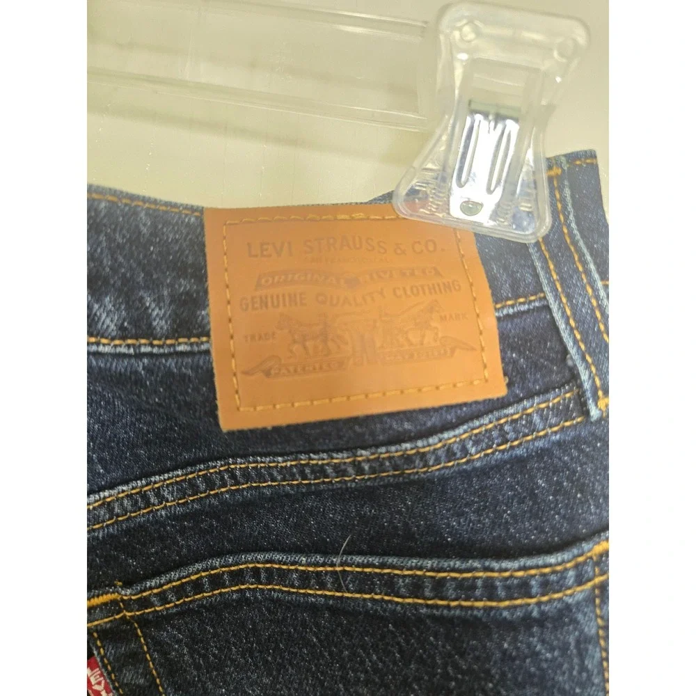 Levis Wedgie Straight Jeans Dark Wash Indigo High Rise Denim Size 26